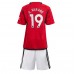 Maillot de foot Manchester United Raphael Varane #19 Domicile vêtements enfant 2023-24 Manches Courtes (+ pantalon court)